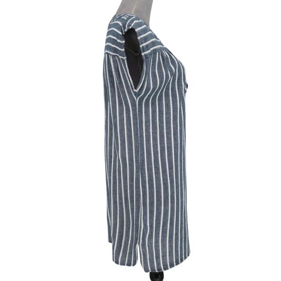 Madewell Dress Womens Small Blue White Stripe Tunic Cotton Pullover Beach Resort - Picture 5 of 11